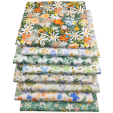 CraftsFabrics Lot de 6 carrés de tissu imprimé animaux mignons 100 % coton pour patchwork, couture, matelassage et loisirs créatifs pour enfants